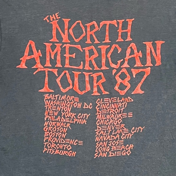 1987 The Exploited North American Tour Vintage Shirt Small - Picture 5 of 7